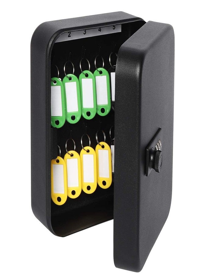 Decaller Secure Key Box with Combination Lock, Decaller Key Cabinet Wall Mount Lock Box with 20 Hooks, 7 4/5" x 6 1/5" x 2 4/5" - Image 1